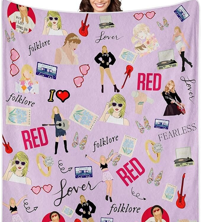 Singer Blanket Super Soft Flannel Throws Blanket, Gift Blanket for Music Lovers, Lightweight and Comfortable, Warm and Breathable, Suitable for All Seasons 60"X40"